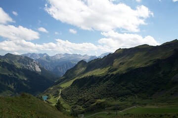 Fototapeta na wymiar Panorama Bilder der Alpen vom Glatthon in 2134 Metern Höhe