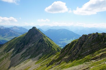 Fototapeta premium Panorama Bilder der Alpen vom Glatthon in 2134 Metern Höhe