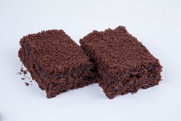 fresh pastry, with filling, isolated on a white background