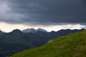 Obraz na płótnie Canvas Panorama Bilder der Alpen vom Glatthon in 2134 Metern Höhe