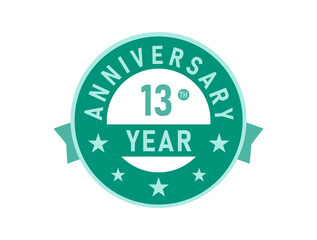 13 years anniversary Modern Badges 