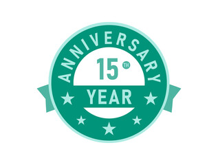 15 years anniversary Modern Badges 