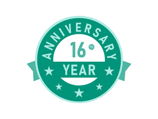 16 years anniversary Modern Badges 