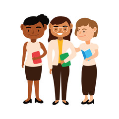 interracial teachers female workers avatars characters