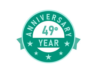 49 years anniversary Modern Badges 
