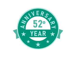 52 years anniversary Modern Badges 