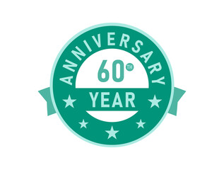 60 years anniversary Modern Badges 