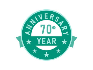 70 years anniversary Modern Badges 