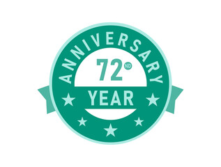 72 years anniversary Modern Badges 