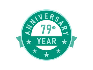 79 years anniversary Modern Badges 