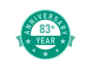 Obraz premium 83 years anniversary Modern Badges 