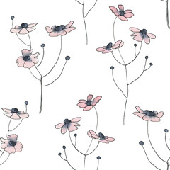 Moon garden is a collection of line art and watercolor digital illustrations of flowers, leaves, mothes, crystals, moon and moon phases, planets, constellations, abstract shapes and abstract lines