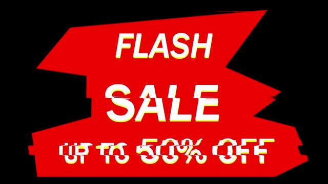 Flash sale discount banner animation