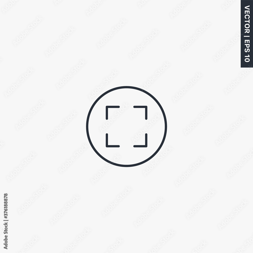 Poster full screen, linear style sign for mobile concept and web design
