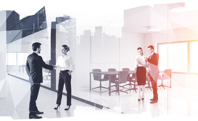 Business people in office, teamwork