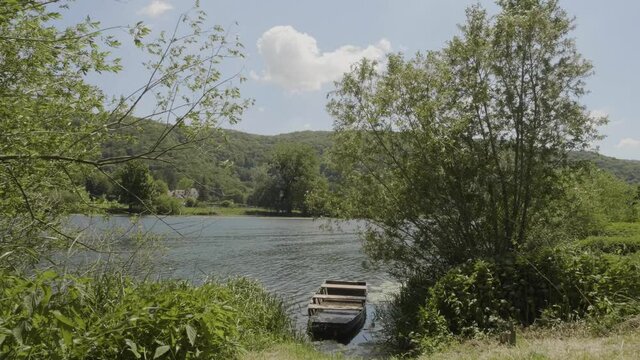On the shores of Doubs in Franche-comt&eacute;, France