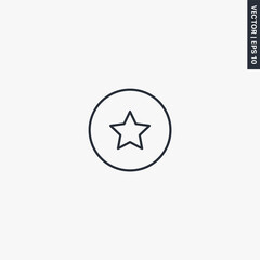 Favorite, star, linear style sign for mobile concept and web design