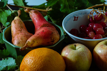 Fototapeta na wymiar fresh summer season fruit just picked ready to eat