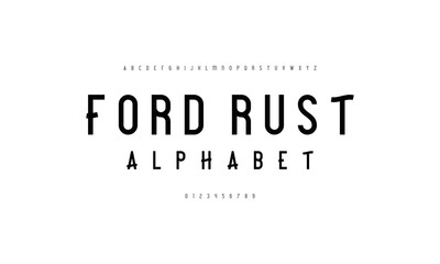 Vintage and classic alphabet font set. A to Z display fonts. Vector illustration.