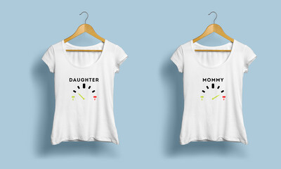 Daughter Mommy Family T shirt