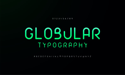 Minimalist style fonts set. Typography regular and number. Creative modern alphabet font. 