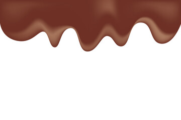 EPS 10 vector. Realistic chocolate is pouring. Good for projects. Chocolate or cocoa cream.