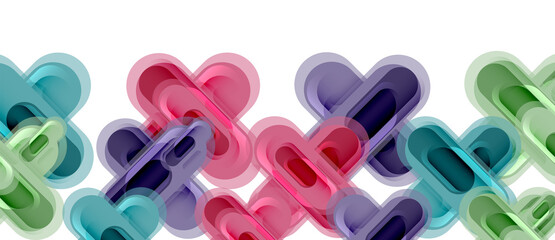 Modern vector glass cross shape abstract technology background for cover, placard, poster, banner or flyer