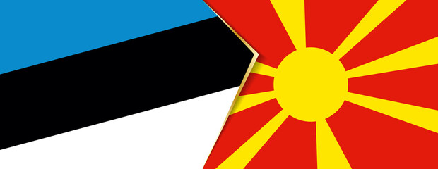 Estonia and Macedonia flags, two vector flags.