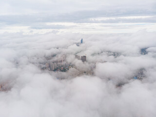 Summer city skyline scenery of Wuhan, Hubei, China