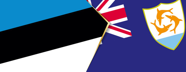 Estonia and Anguilla flags, two vector flags.