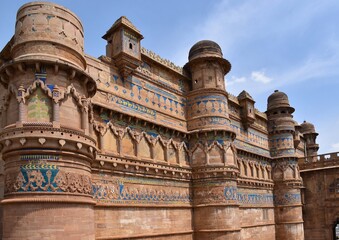 Naklejka premium Man singh Palace in 'Gwalior Fort'
