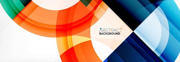 Obraz premium Round shapes, triangles and circles. Modern abstract background