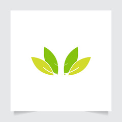 flat emblem logo design for Agriculture with the concept of green leaves vector. Green nature logo used for agricultural systems, farmers, and plantation products. logo template.