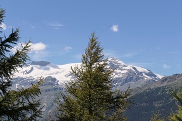 snow covered mountains