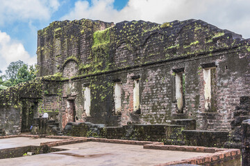 Ruins of St. Augustine complex. In 1835 this complex was abandoned due to the expulsion of the religious orders from Goa and the Portuguese Government ordered its demolition. Old Goa, India.