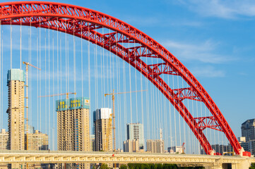 Summer city skyline scenery of Wuhan, Hubei, China