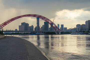 Obraz premium Summer city skyline scenery of Wuhan, Hubei, China