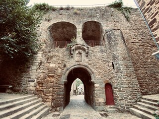 Ramparts of Dinan , Brittany 
