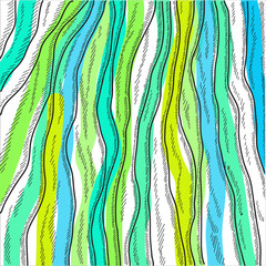 Doodle linear background. Color textured style can be used for backgrounds, printing,  covers, web. Vector illustration
