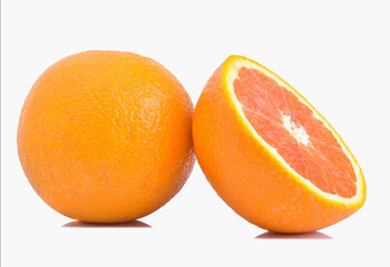 Orange fruit isolated on white background