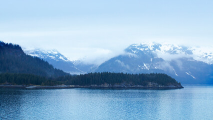 Fototapeta na wymiar Island on Glacier Bay, Glacier Bay National Park, Alaska, USA