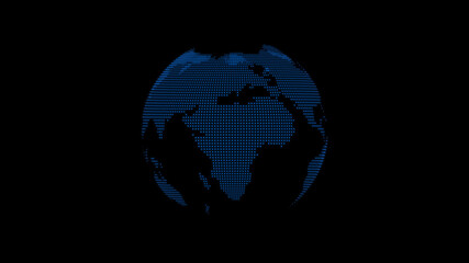 New aqua color globe image on black background,planet image