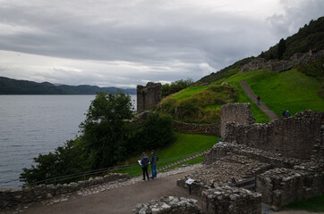 Urquhart Castle on the shores of Loch Ness in the Highland, Scotland