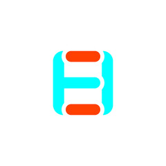 this is a creative and unique  HE  logo.