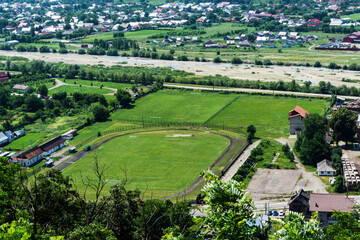 Fototapeta na wymiar Aerial view of Targu Neamt city, Romania