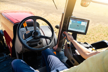 Driving a modern agricultural tractor
