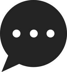 Fototapeta premium Chatting or messaging bubbles with dots flat icon apps and websites