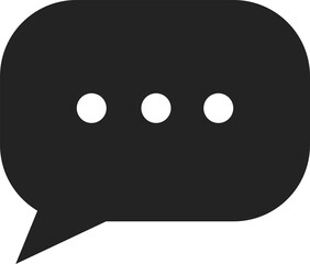 Chatting or messaging bubbles with dots flat icon apps and websites