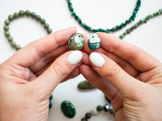 Natural turquoise beads and pendants