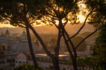 Rome in Italy at sunset